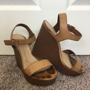 Women’s leather wedges